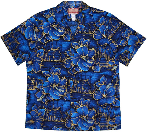 Golden Hibiscus Men's Hawaiian Shirt